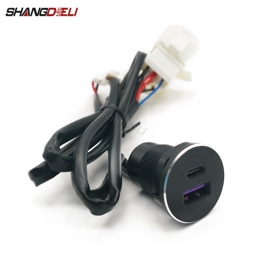 Usb C Hub - 1 szt. Samochodowa podwójna ładowarka USB