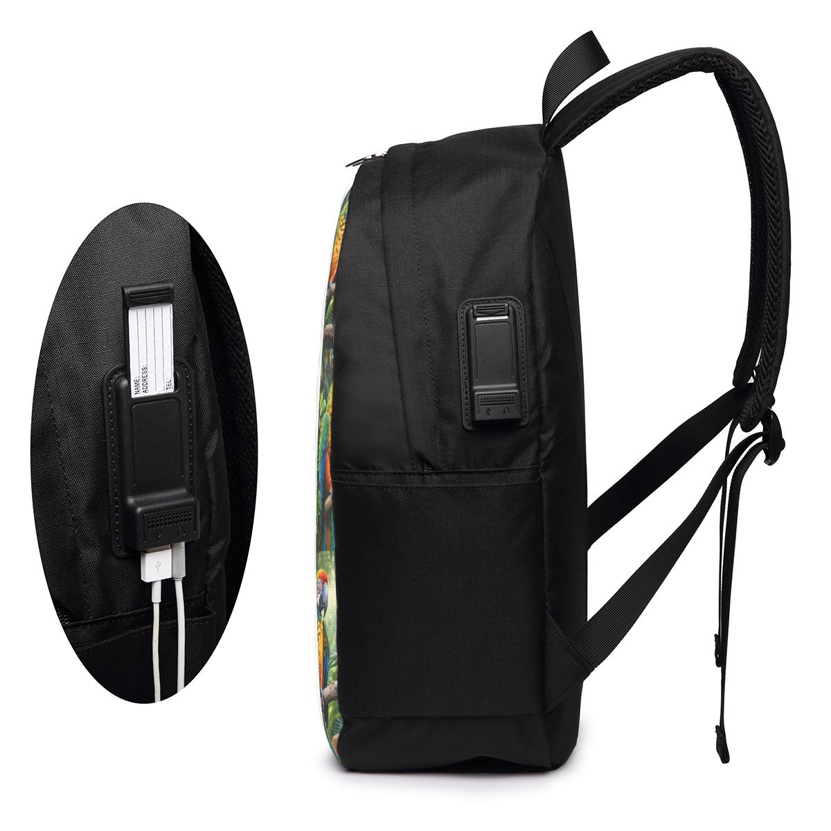 Uroczy plecak z papugami ary,  – Laptop Bag recenzja i cena